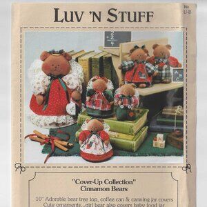 Luv 'N Stuff Cover-up Collection Cinnamon Bears Pattern